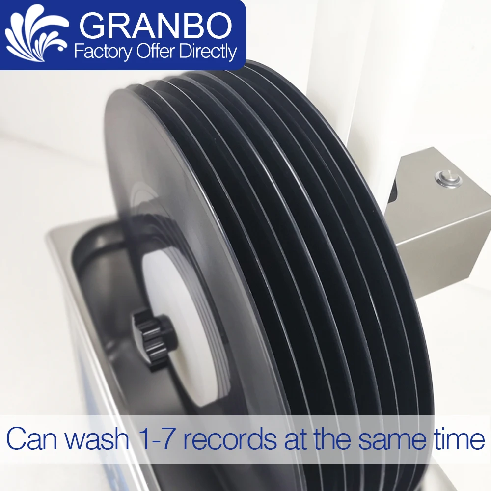 Lp Vinyl Records Waschhalterung Heben wasserdichte Legierung rotierender Motor Verwendung für Ultraschall Clean EP Album Disc Image