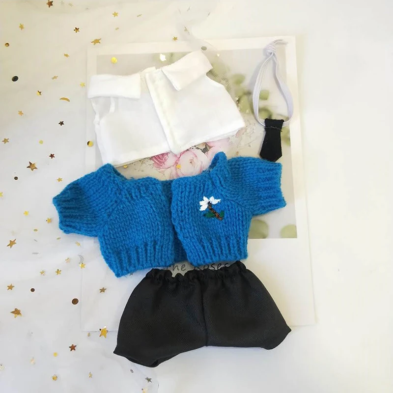 Neue Stil Puppe Kleidung für 20 cm Idol Puppen Zubehör Plüsch Puppe der Kleidung Pullover Stofftier Puppen Outfit für Korea Puppen