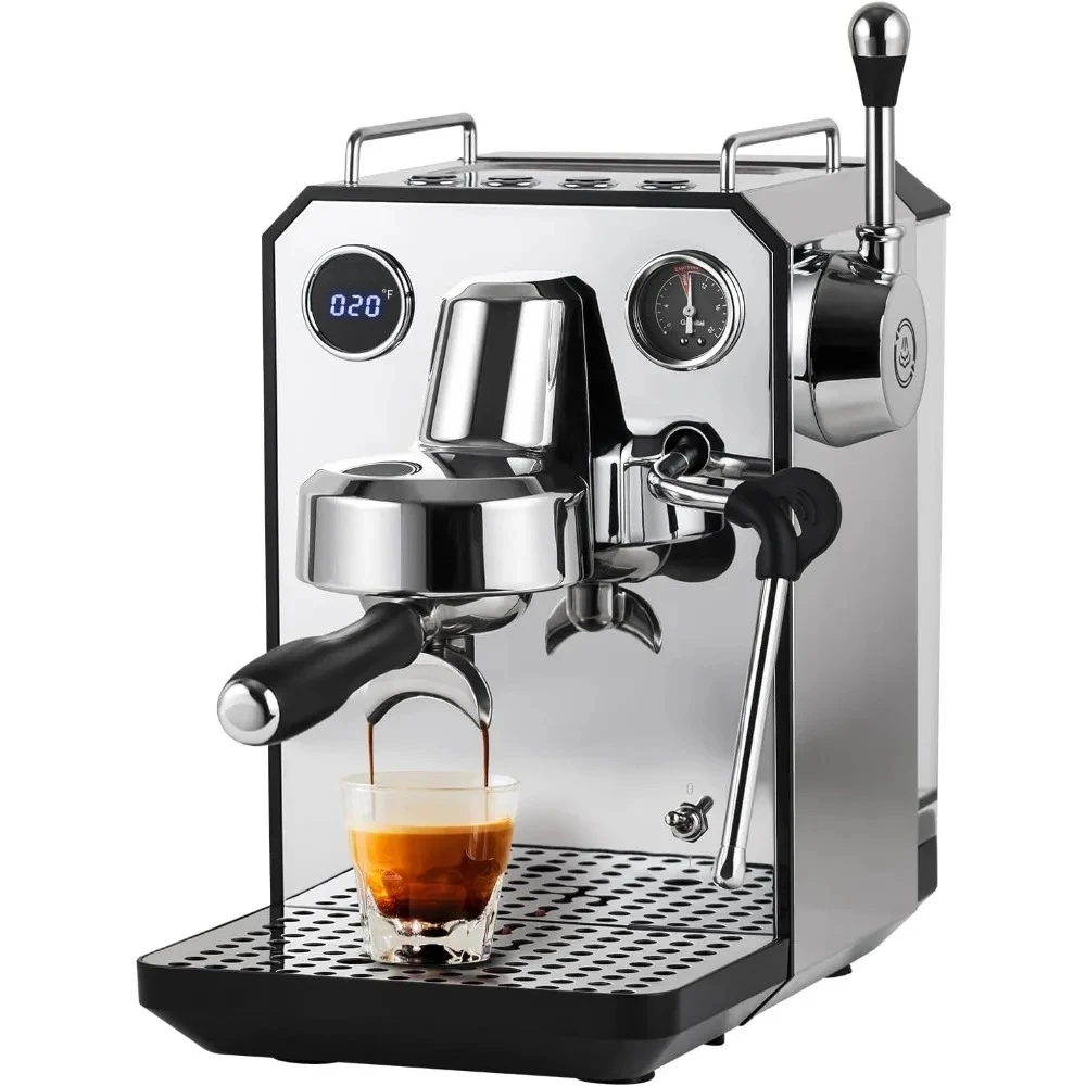 Heißer Verkauf! – Eulen-Espressomaschine, 15-barer professioneller halbautomatischer Espressomaschine mit Milchaufschäumer, Dampfstab – heißer Verkauf.