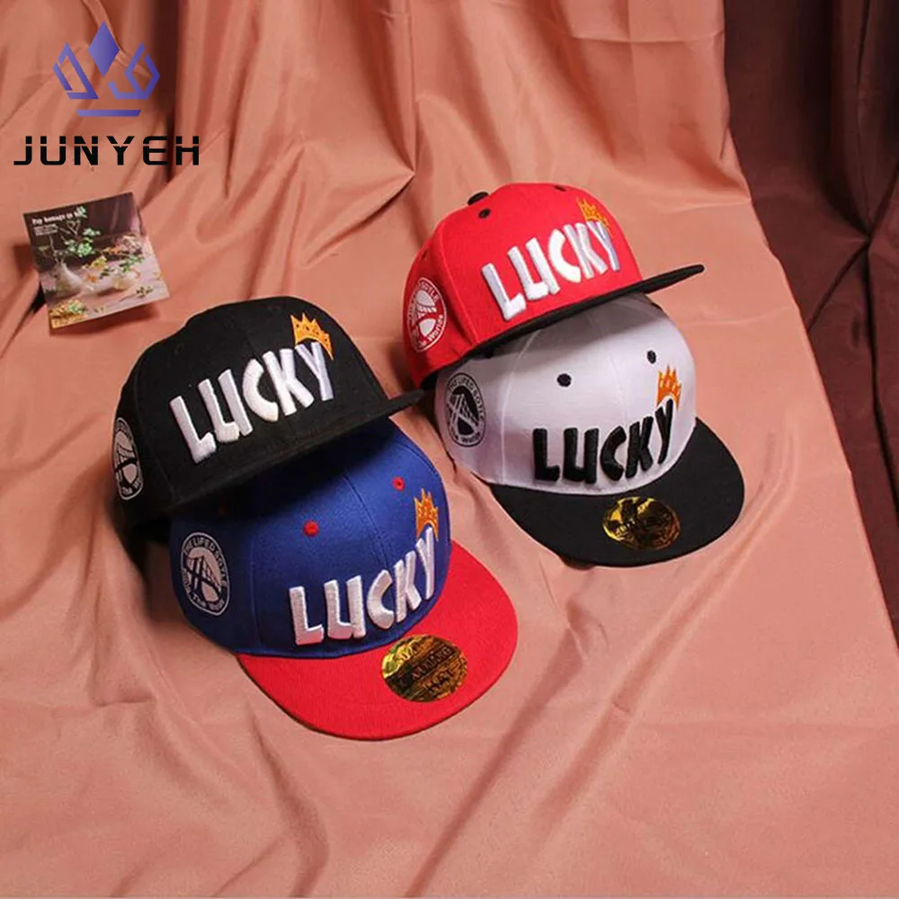 Kinder Peaked Caps Glück Baby Jungen Sonnenhut Stickerei Baumwolle Mädchen Baseball Cap Kinder Kinder Hip Hop Hut 3-10 Jahre Image