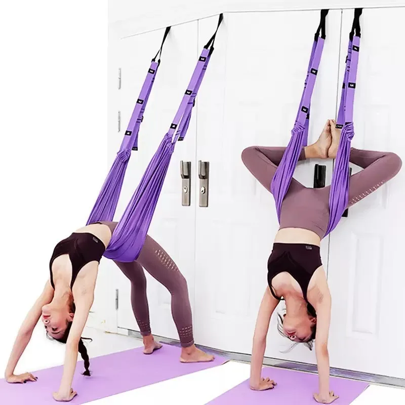 Attrezzature per il fitness domestico Yoga Backbend Corda di tensione invertita Porta sospesa Yoga Stretching Strap Artefatto Corda per imbracatura yoga aerea