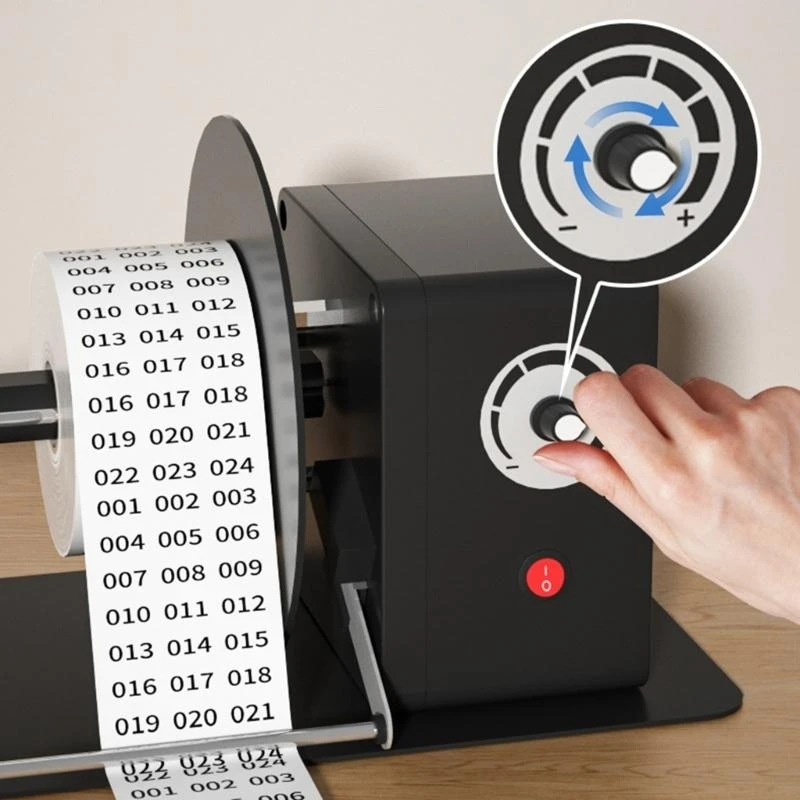 Druckerzusatz, automatische Rückwärtsmaschine, gleichmäßige verschiedene Etikettendungen bis zu 15 breit, bester Verkauf, Neujahrsgeschenk Image