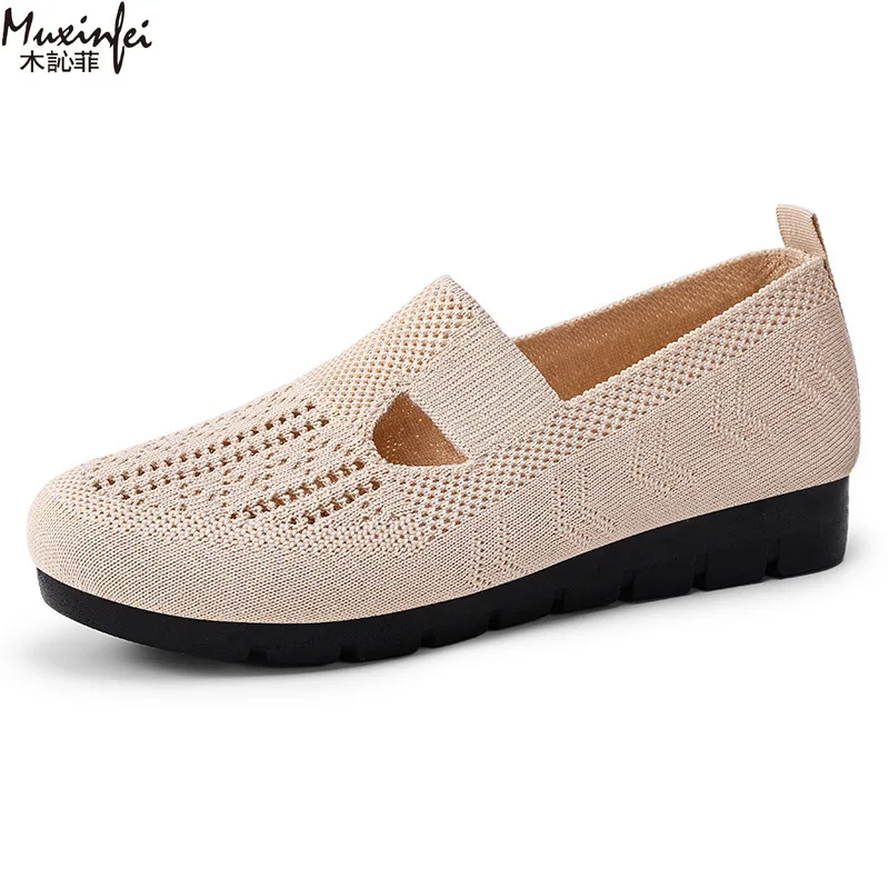 Damen-Sommerschuhe, atmungsaktiv, flach, mit lässigen Damen-Sneakern, bequemer weicher Sohle, große Größe 36–43, günstige Schuhe im Ausverkauf