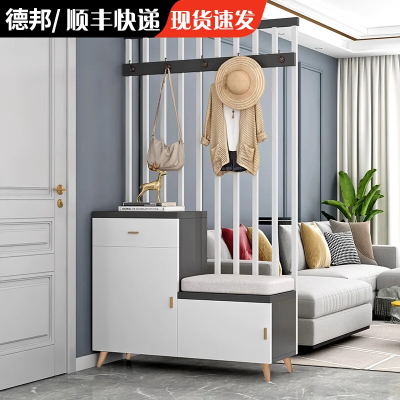 Eingangsschrank, Wohnzimmertrennwand, Schuhschrank für zu Hause, Haustür mit integriertem Bildschirmregal, moderner, einfacher Foyer-Schrank