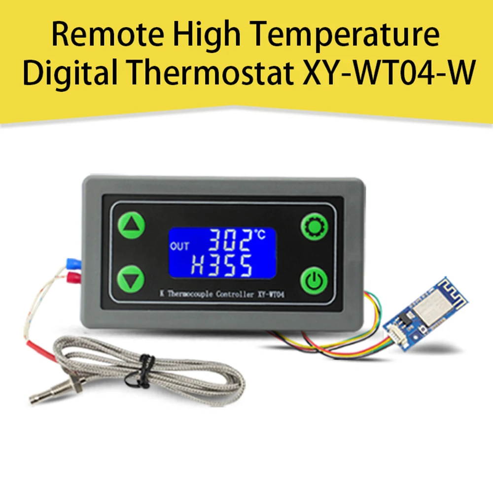 WIFI Remote Digitaler Temperaturregler K Thermoelement Hochtemperaturregler -99 ~ 999 Grad XY-WT04-W Image