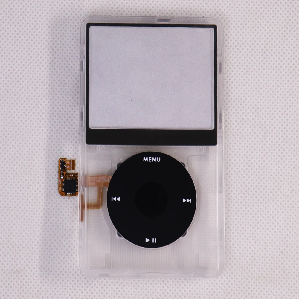 Schwarz, Gelb, Rot, Weiß, Blau, Lila, klare Clickwheel-Mitteltaste, vordere Frontplatte für iPod 5. 5. Generation, Video 30 GB, 60 GB, 80 GB Image