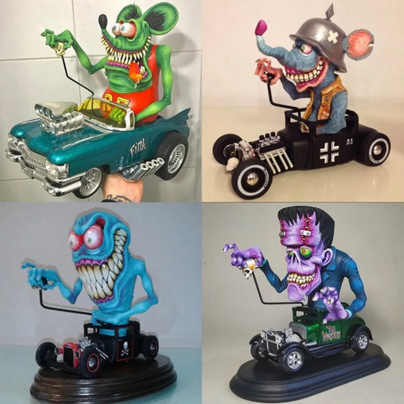 Kreative Halloween Monster Fahren Harz Multi-bein Mutant Menschlichen Kopf Innen Desktop Dekoration Design Ornamente Hause Statue Image