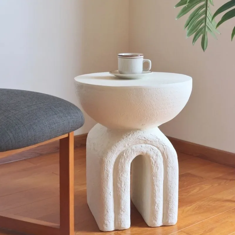 Magnesiumoxid-Couchtische, nordischer künstlerischer Nachttisch, moderner Minimalismus, Couchtische, Wohnzimmer, dekorative Möbel