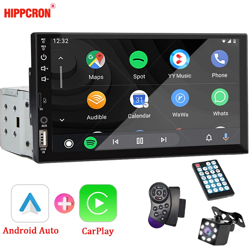 7“ Autoradio 1 Din Carplay Android Auto Multimedia Player HD Touchscreen FM AUX Eingang Bluetooth MirrorLink Universal Autoradio Image