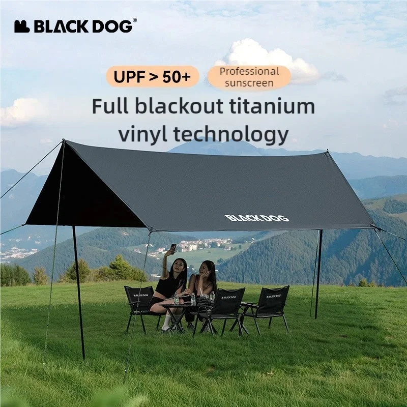Blackdog Outdoor-Vinyl-Überdachung, Zelt, Camping-Schatten, tragbar, sonnenfest, beschichtet, Camping, wasserdicht Image