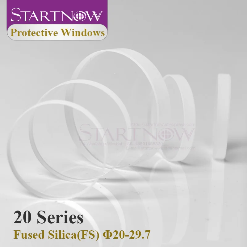 Startnow 1064 nm Laserschutzlinse Fused Silica Raytools 28 x 4 25 x 3 für Precitec Faserlaserschneidemaschine Schutzfenster Image