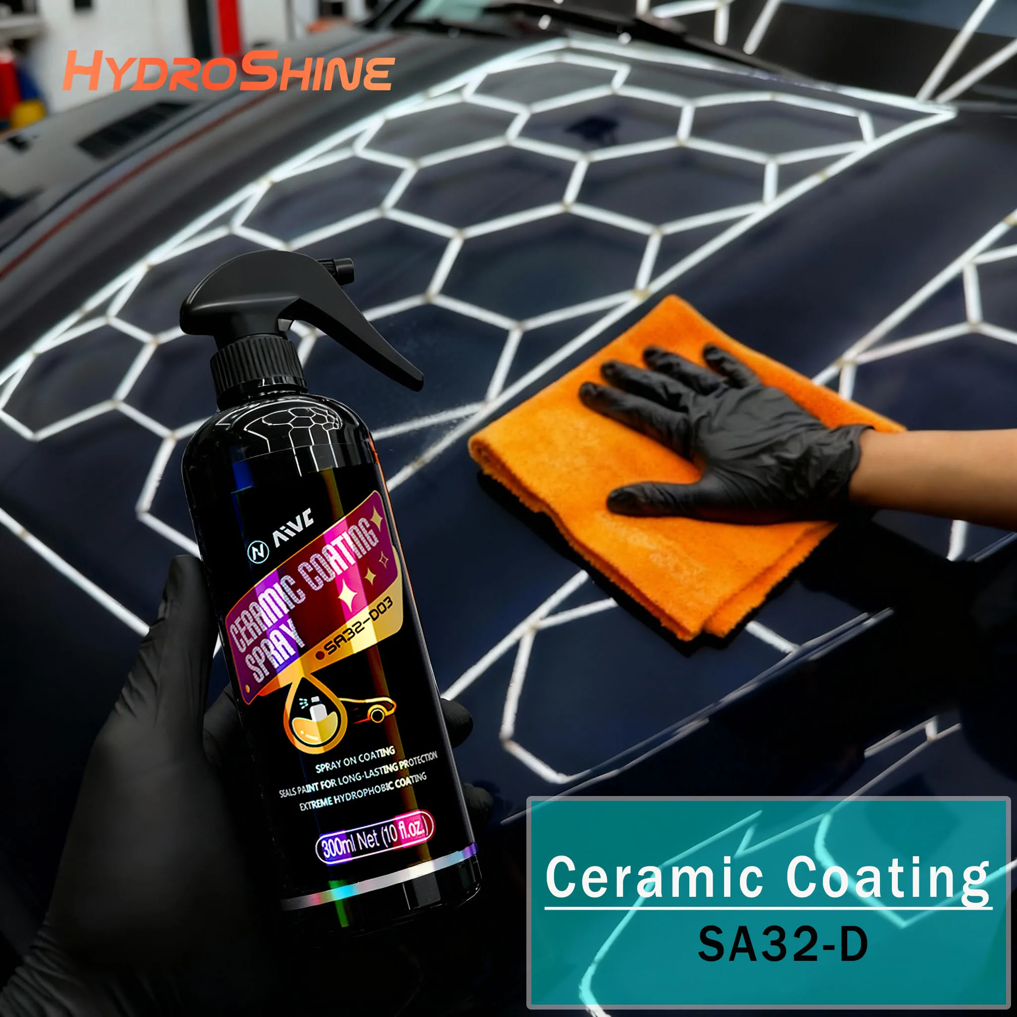 Keramikbeschichtungsspray, flüssige Beschichtung, Nano-Kristall, hydrophobe Schicht, Polierfarbe, Lackierung, hoher Glanz, einfach aufzutragender Zugriffs Image