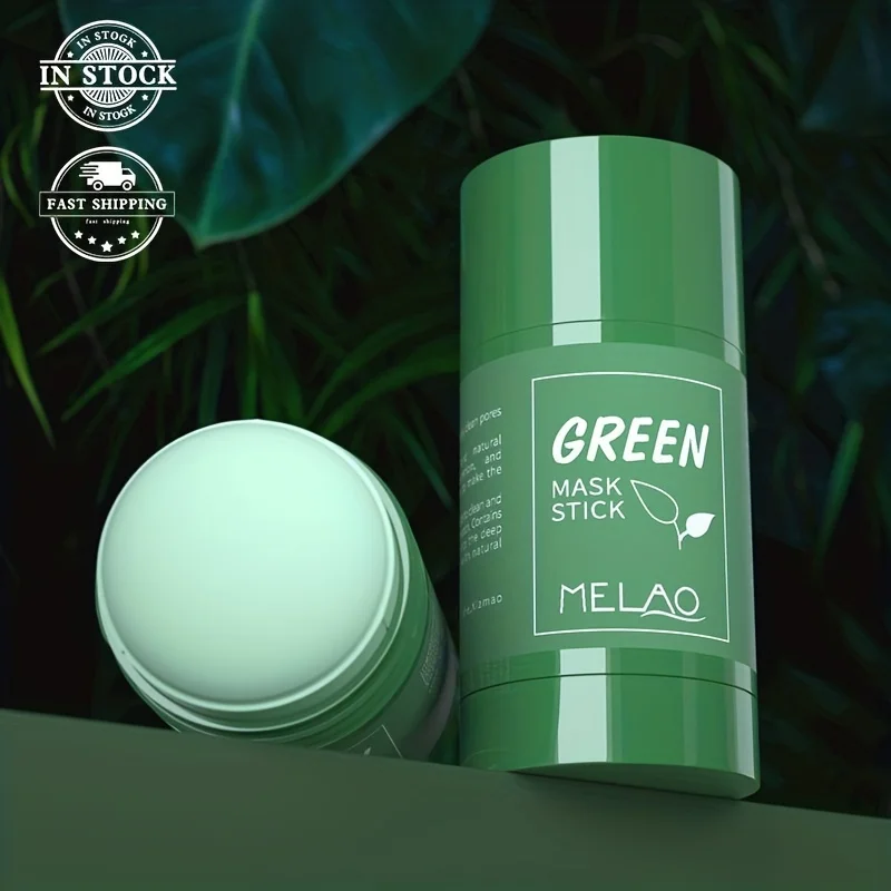 MELAO Green Tea Mask Stick – natürliche Inhaltsstoffe, Tiefenreinigung, Ölkontrolle, effektiv für alle Hauttypen Image