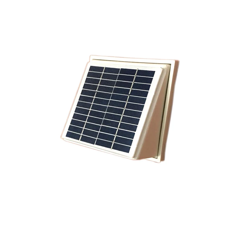 2,5 W Kunststoff Solar Wand Fan Airduct Durchmesser Φ100mm Ventilator Extractor 68CFM Bürstenlosen DC Motor für Schuppen Image