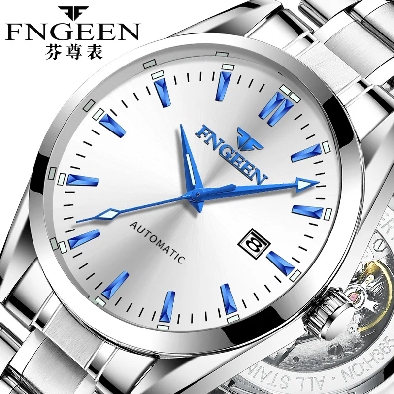 FNGEEN Luxus Männer Uhren Armbanduhr Datum Hohe Qualität Wasserdichte Automatische Aushöhlung Mechanische Uhren Relogio Masculino Image