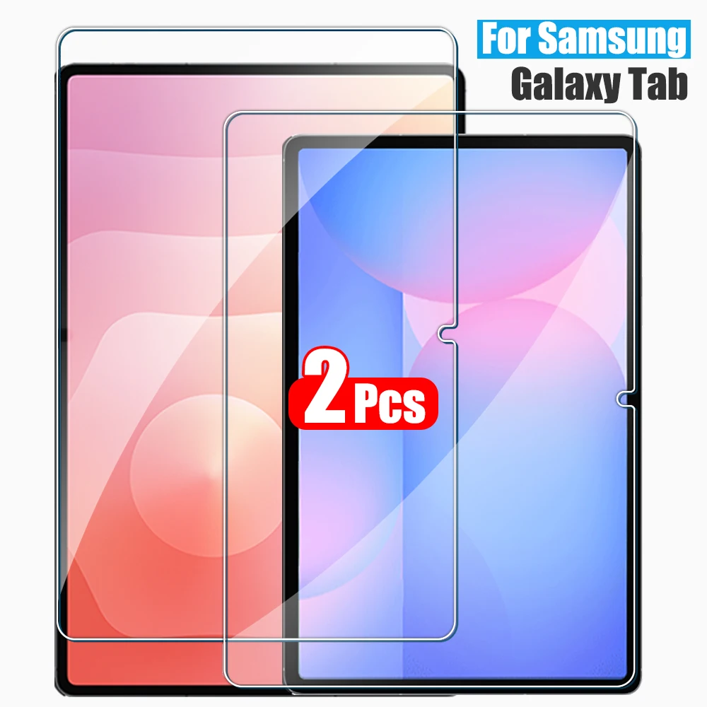 Proteggi schermo in vetro temperato 2 pezzi per Samsung Galaxy Tab S11 Ultra S10 Fe Plus Tab S10 Lite A11 Plus A9 A11+ A9+ Pellicola