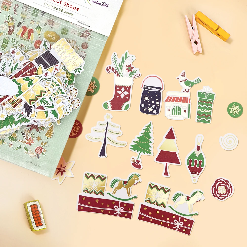 Kreativer Weg Papier gestanzt Ephemera Formen 188 stücke Handwerk Verzierungen Material für Scrap booking DIY Journal Tagebuch Dekoration Image