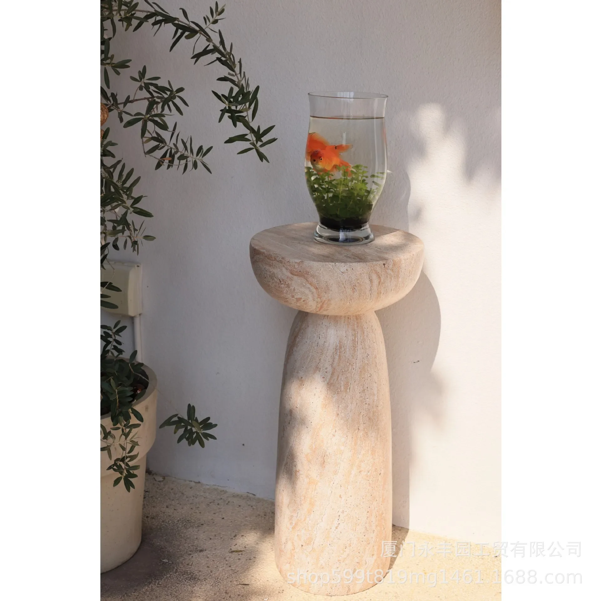 Sofa Hoher Beistelltisch Hochmodell B&B Wohnzimmer Couchtisch aus Kunstmarmor Design Kunst Ecktisch Einfach Modern