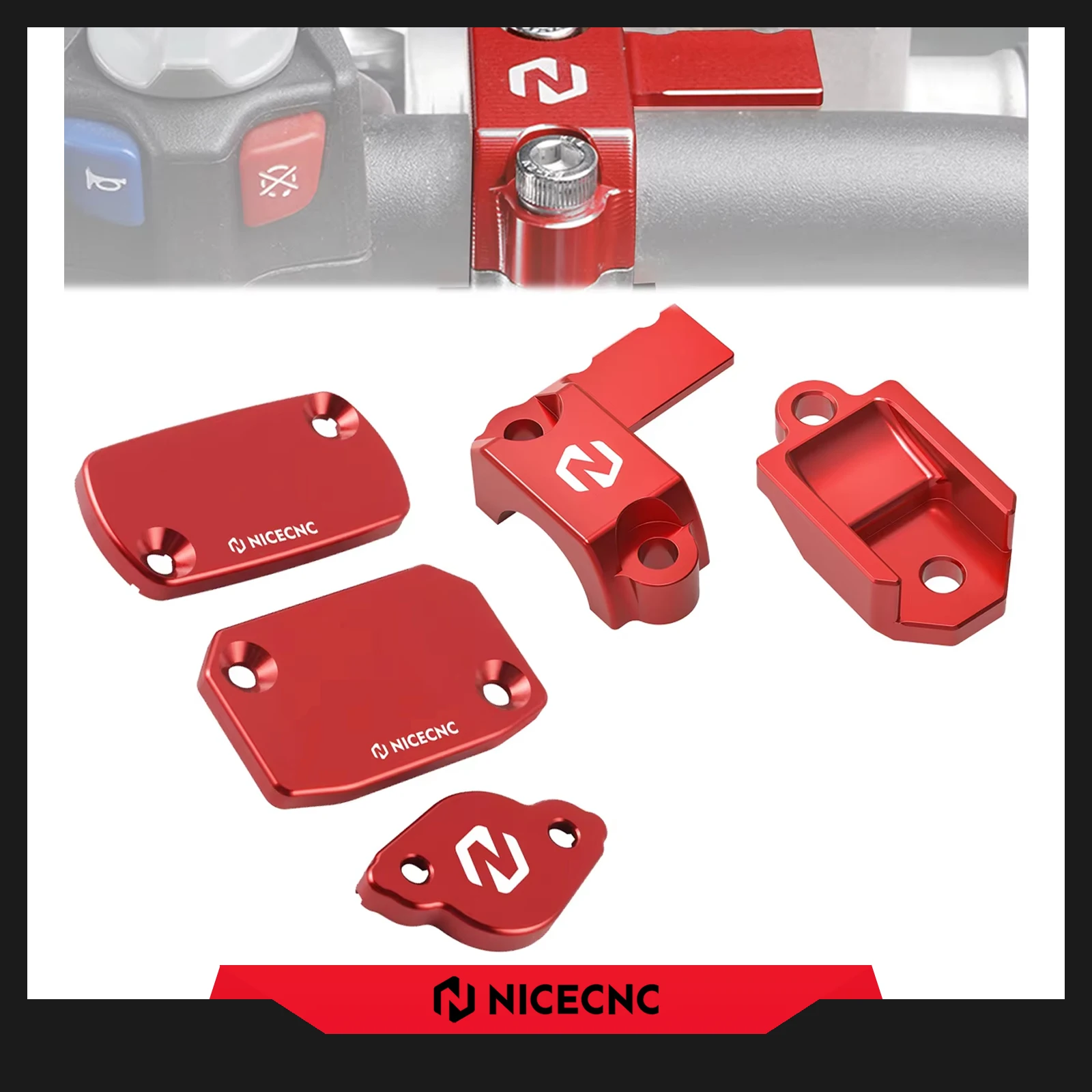 Für Beta XTrainer 300 RR 300 250 RR 480 430 350 2015-2023 Hauptzylinderschutz vorne hinten Bremskupplungsbehälter-Abdeckungs-Set Image