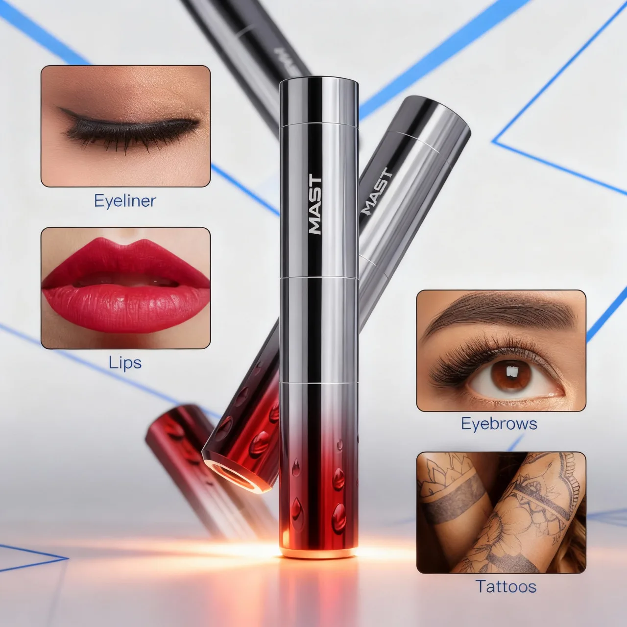 Mast Dawn2 Tätowiermaschine Kabellos Permanent Make-up Stift Arbeitspannung 2-12 V 3,0 mm Hub Leichtes Design für Kunst-Make-up Image