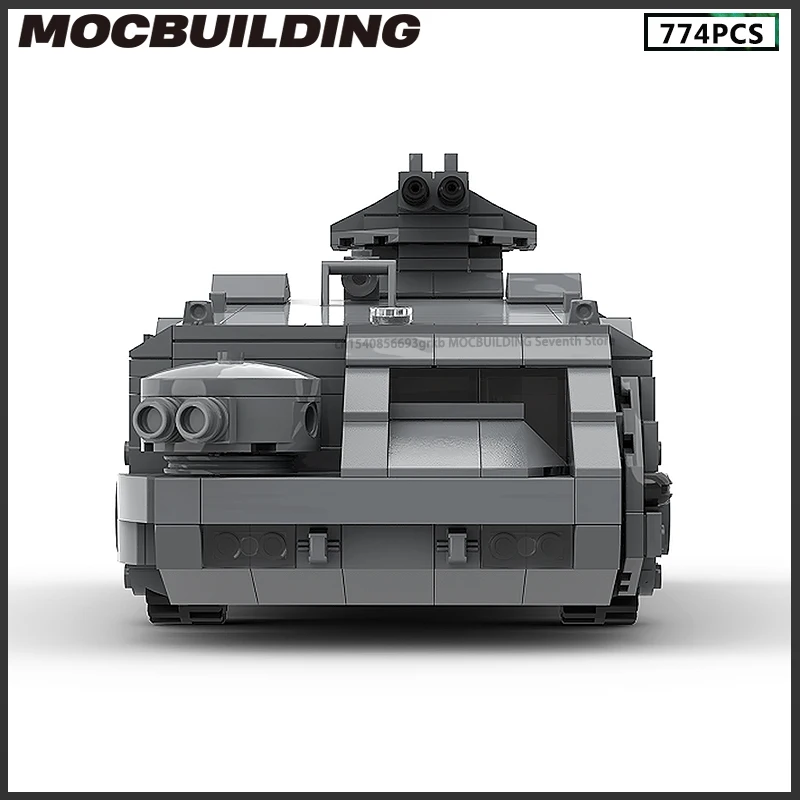 MOC Raum Film Militär Transport Fahrzeug M577 Modell Bausteine DIY Montage Technologie Ziegel Wissenschaft Puzzle Geschenke Image