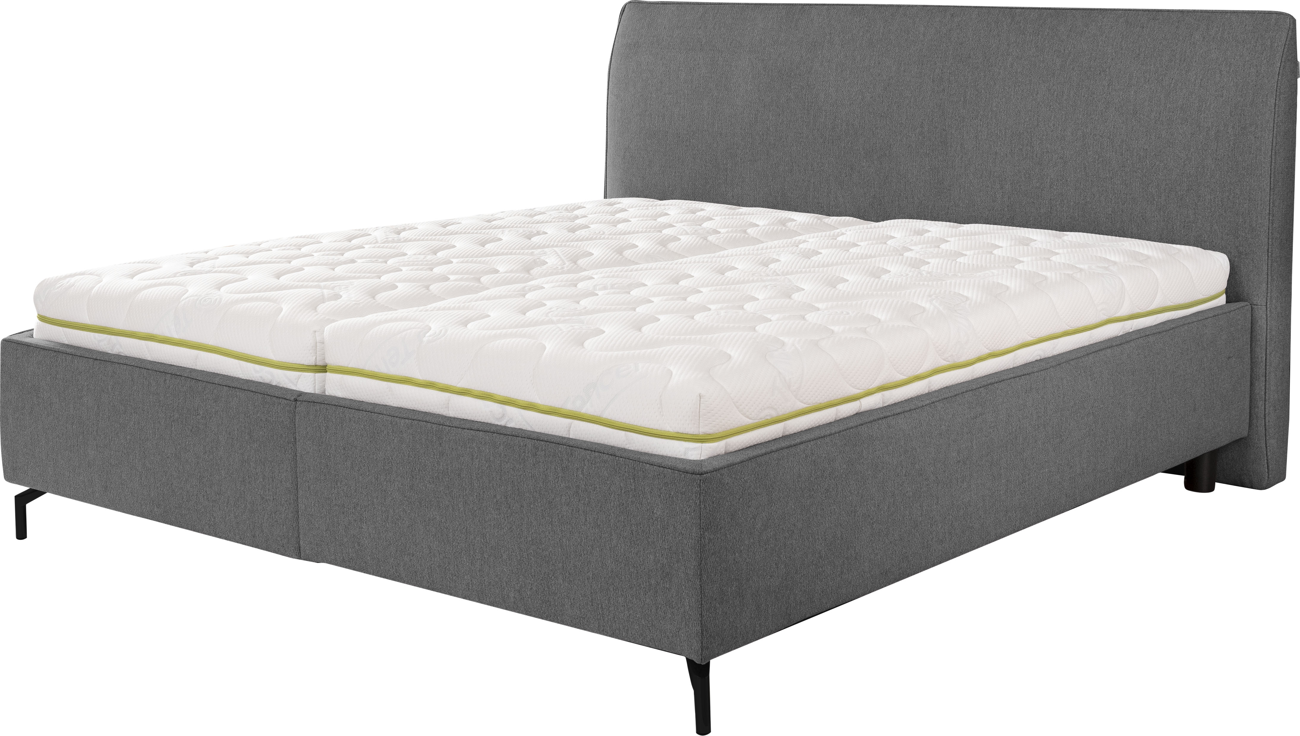 Stauraumbett ALINA "Serina Comfort", grau (dunkelgrau tcm 89), B:200cm L:219cm, Struktur fein TCM (100% Polyester), Betten, Stauraumbett, inkl. Lattenrost, diverse Ausführungen Image