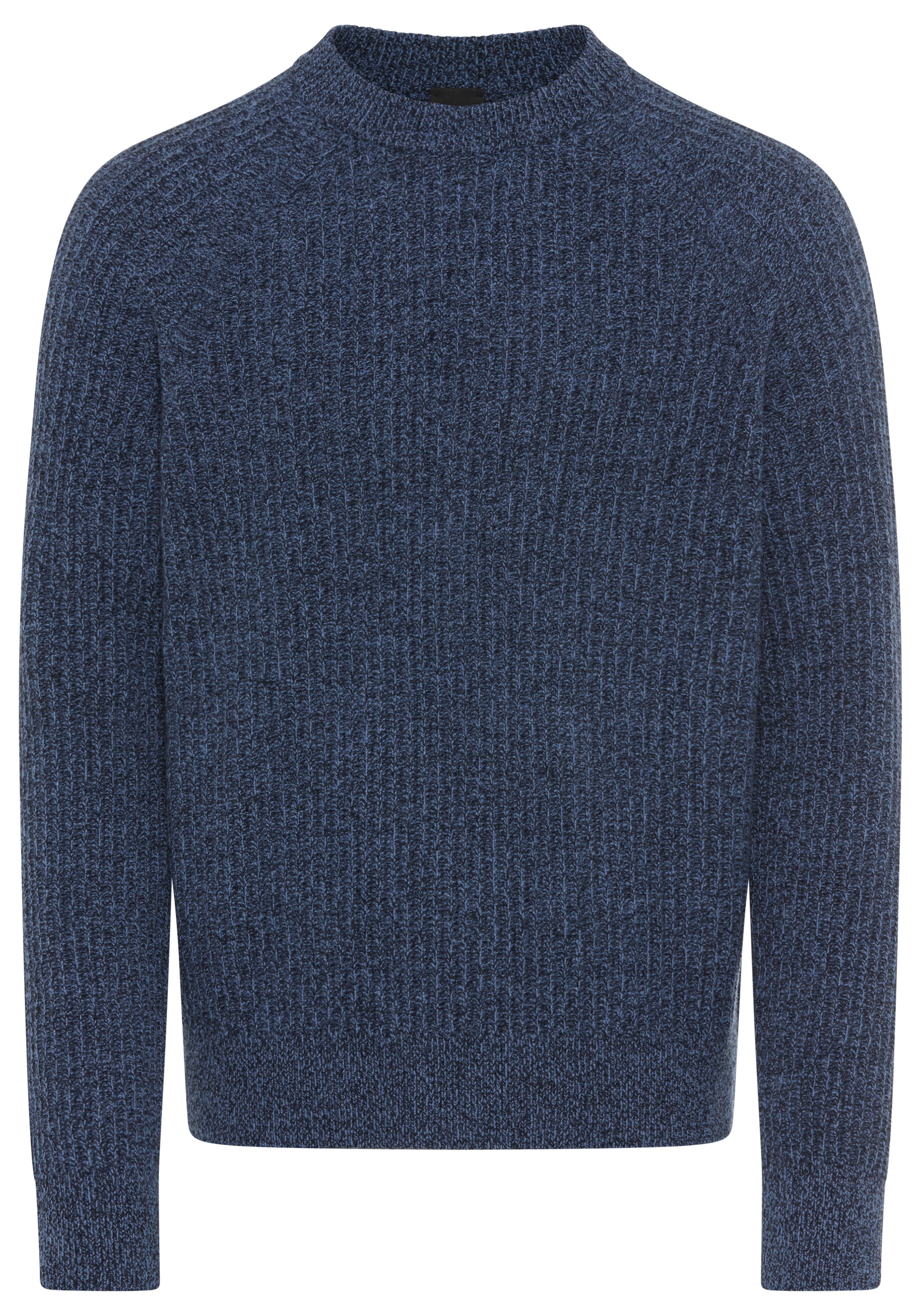 Strickpullover BOSS ORANGE "Klacier", Damen, Gr. 3XL, open blau495, Strick, Obermaterial: 40% Schurwolle, 40% Wolle, 20% Polyamid, unifarben, relaxed fit normal, Rundhals, Bündchen, Pullover Strickpullover, Rundhalsausschnitt, Relaxed Fit, Rippstrick