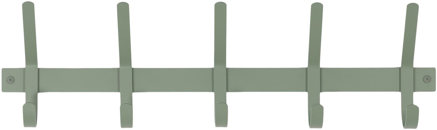 Garderobenhaken SPINDER DESIGN, grün, B:70cm H:21cm T:8,2cm, Metall, Garderobenhalter, Garderobenhaken, Metall, Breite 70 cm