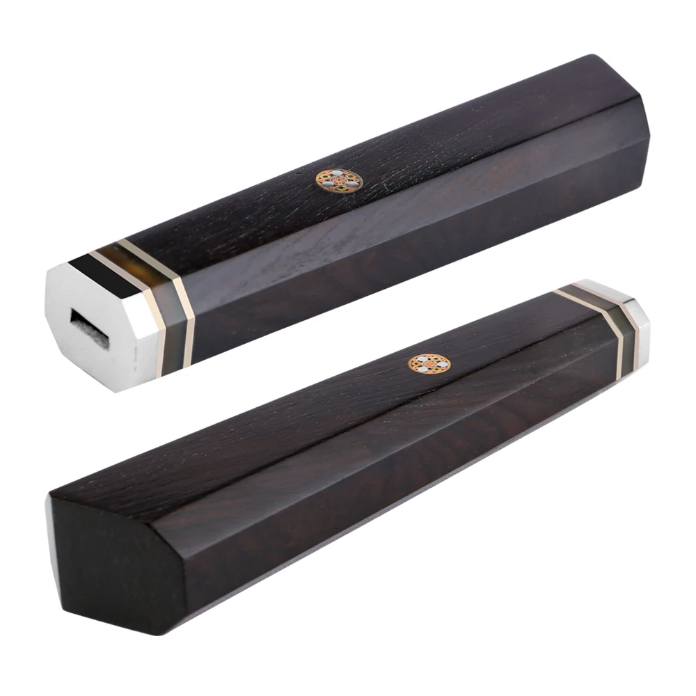 Kochmesser Achteckiger Griff Ersatzzubehör für japanische Sashimi Küchenmesser Ebenholz Material Messer Fabrikmacher Custom Image