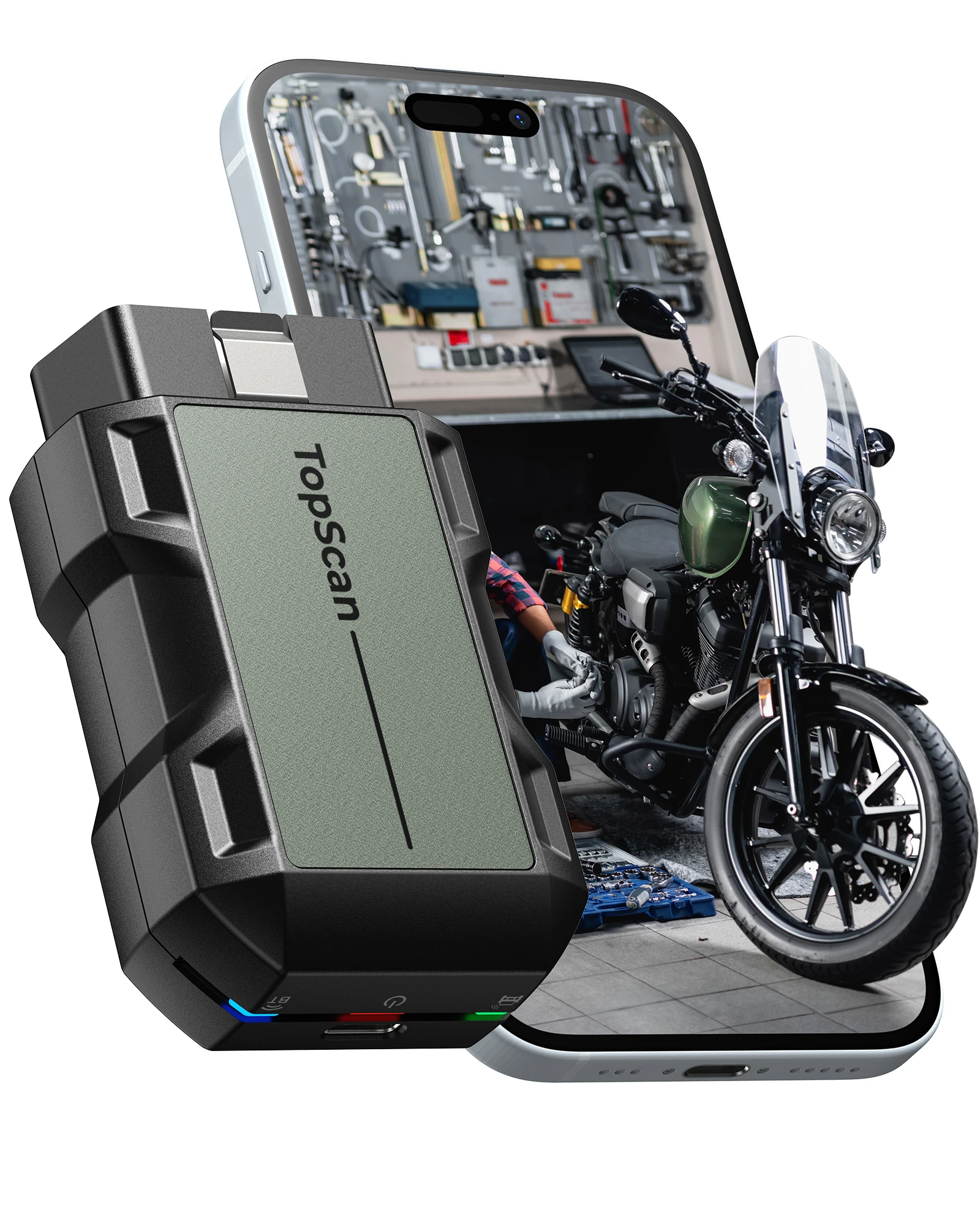 Professionnel universel TOPDON TopScan Moto voiture Scan Auto Moto outils de Diagnostic moteur Obd2 Scanner outil pour toutes les voitures