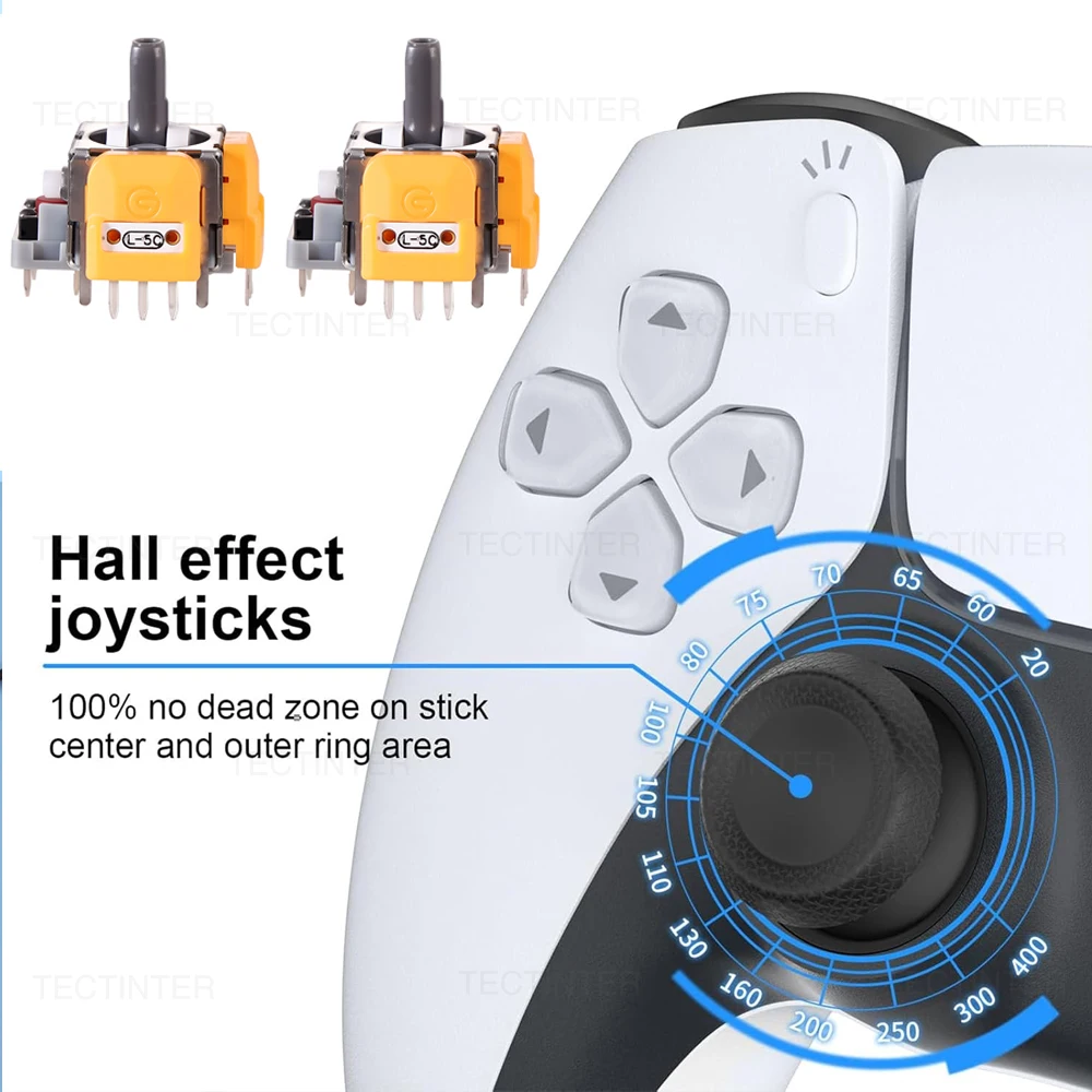 2PCS Hall Effect Joystick Ersatz für PS5 Controller Gamepad 3D Analog ThumbStick Reparatur Teile Kit für PS5 Zubehör Image