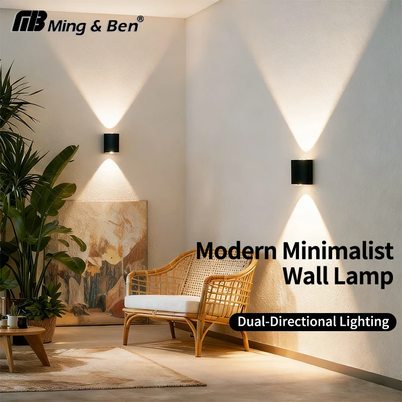 LED-Wandleuchte, wasserdicht, für den Außenbereich, Innenbeleuchtung, IP65, AC100–240 V, Auf- und Ab-LED-Wandleuchte, 2 W, 4 W, für Gartentreppen-Nachtlicht