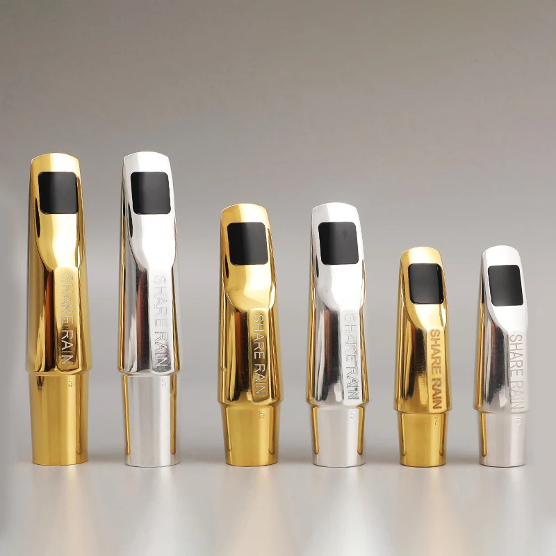 SHARE RAIN Handgefertigtes Mundstück Bb Sporano Tenor/Eb Altsaxophon Metallmundstück der Kopie Rover Image