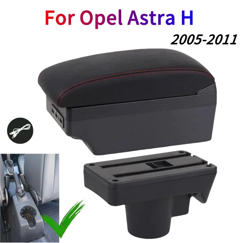 Auto Armlehne Lagerung Box Für Opel Astra Für Opel H 2005-2011 auto liefert innendetails USB Auto refit Zubehör Image