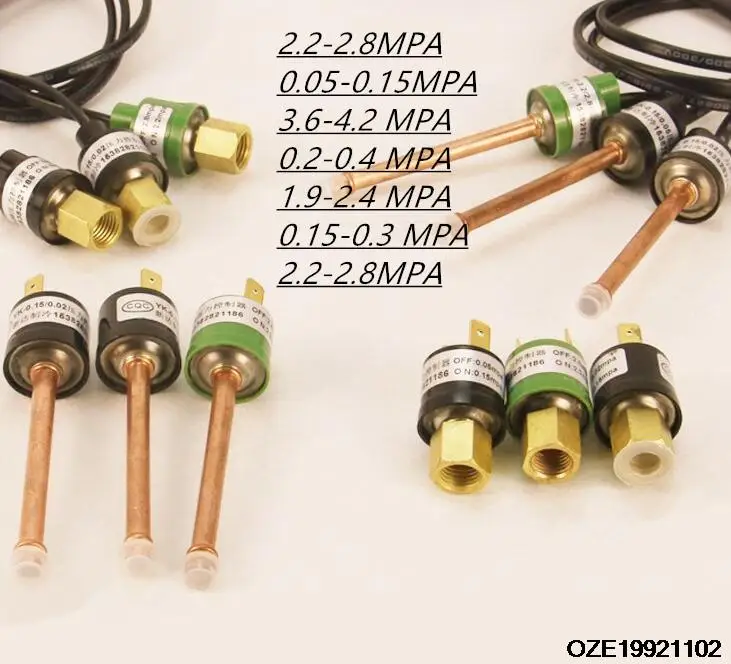 Klimaanlage Kälte 0,05-0,15 MPA 0,15-0,3 MPA 2,2-2,8 MPA 1,9-2,4 Mpa 3,6-4,2 MPA 2 Terminals/Draht Druck Control Switch Image