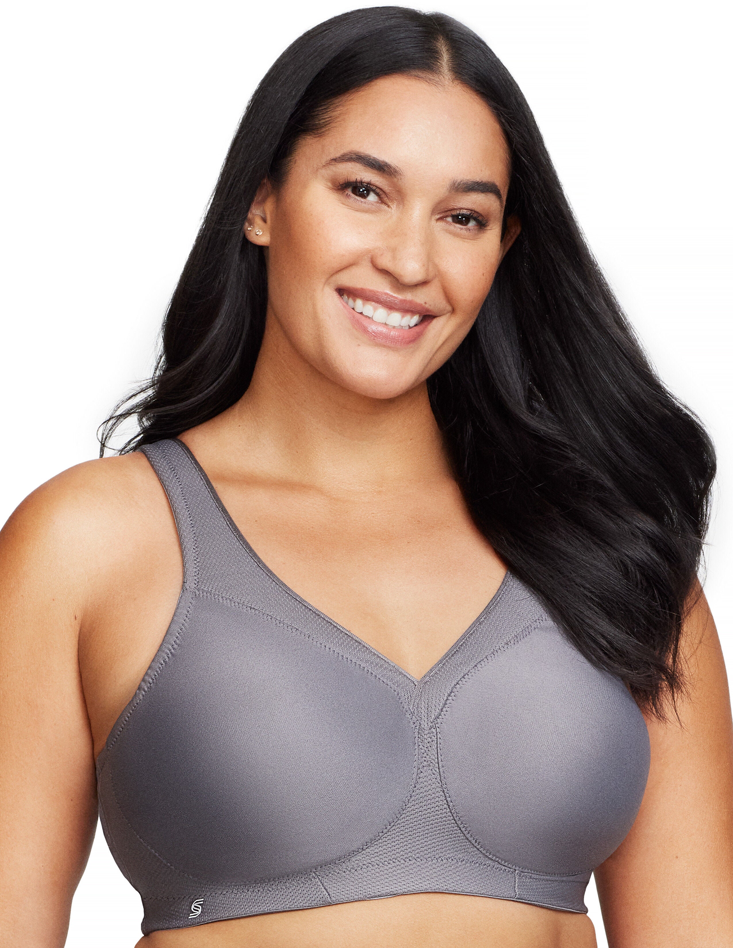 Plus Size Women's Glamorise MagicLift Seamless Sports Wirefree Bra 1006 (Women's & Women's Plus) by Glamorise in Charcoal Gray (Size 50 H)