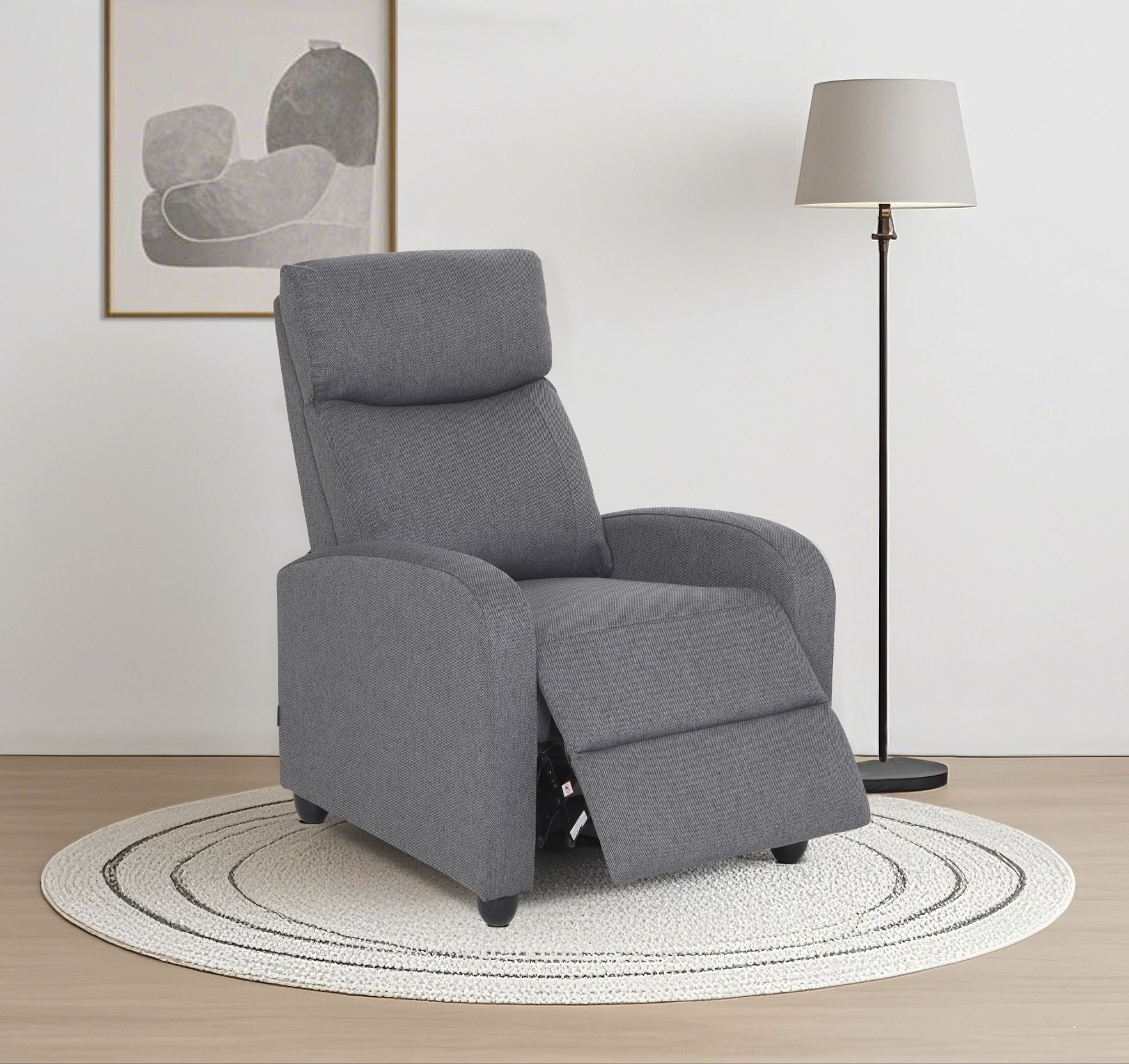 Relaxsessel HOME AFFAIRE "JULINOR, TV-Sessel, Ruhesessel mit Schlaffunktion, Webstoff", anthrazit, B:67,5cm H:58cm T:85cm, Sessel, Relaxsessel, Liegesessel mit manueller Relaxfunktion