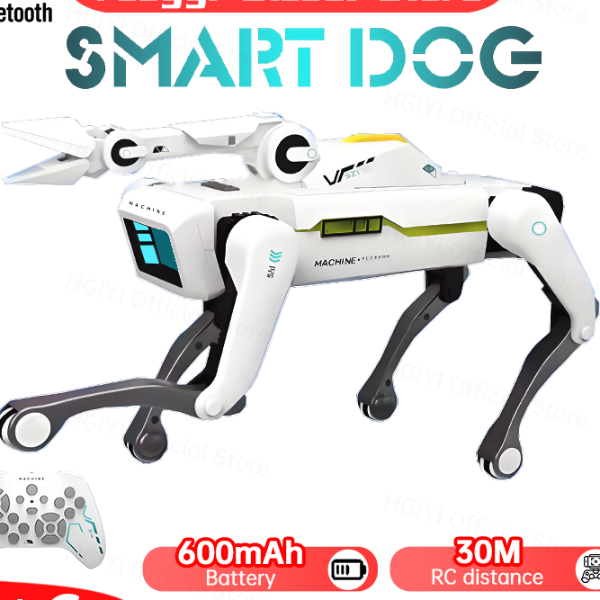 RC Intelligent Electric Robot Dog With Clip Multifunctional Mechanical Dog Educational Bionic Smart Robot Gift with Clip 1b Bx