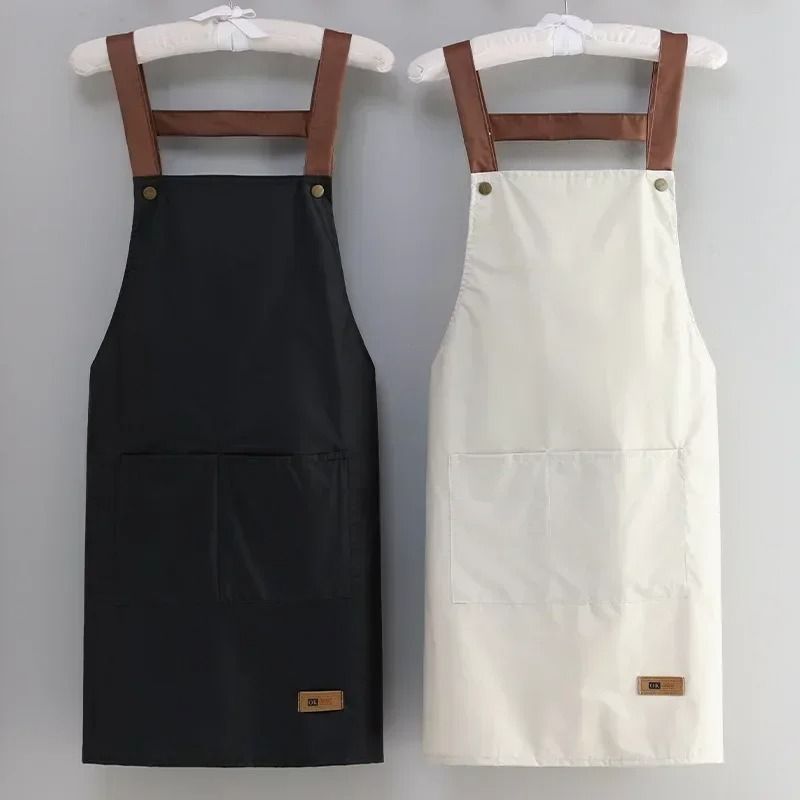 Waterproof Oil Resistant Kitchen Apron For Cooking And Household Use black
