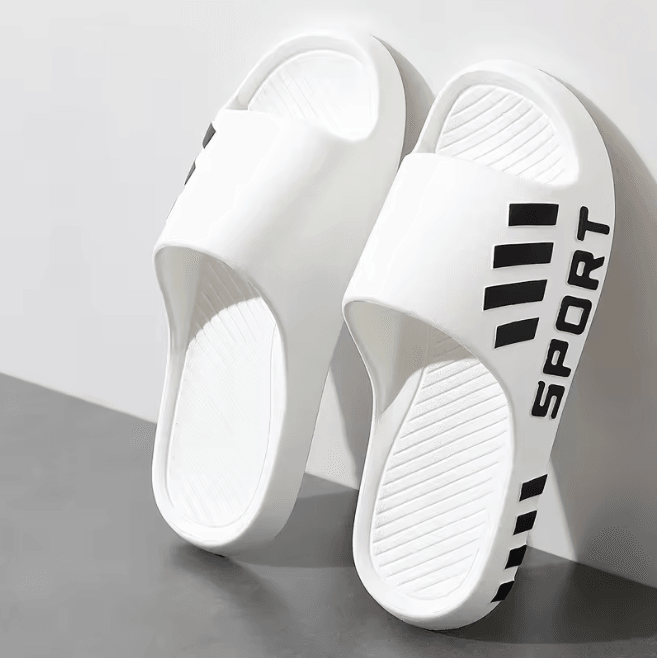 Mens Thick Sole Non Slip Summer Slides Indoor Outdoor Comfort Slippers khaki 44 45(us 9.5)