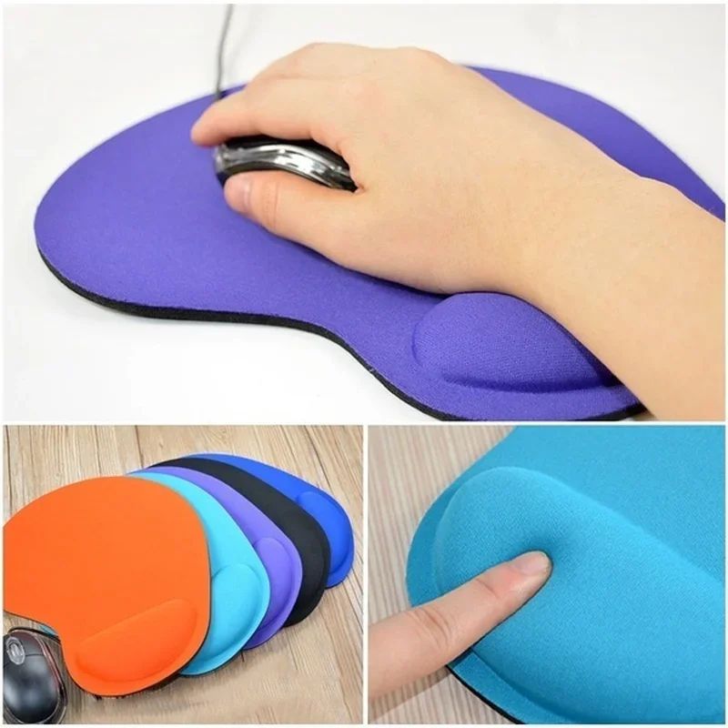 Comfort EVA Wrist Support Mouse Pad Soft Sponge Desk Pad For Gaming, Office & Computer Use orange