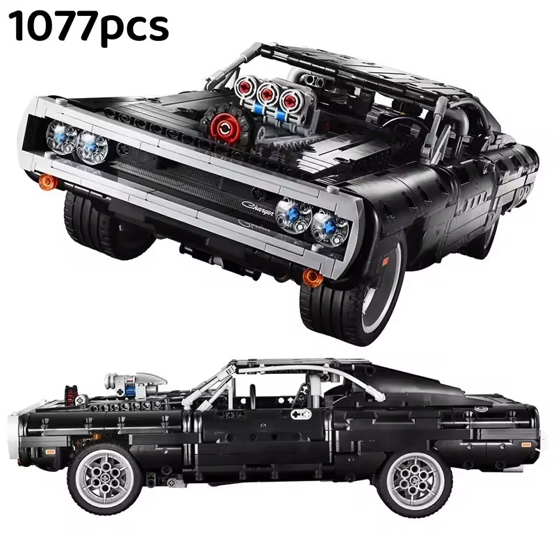 Dodge Charger Racing Car Building Blocks Model, Fast And Furious Famous Vehicle For Boys, Technical Car Bricks Dodge Charger Racing Car Building Blocks Model, Fast And Furious Famous Vehicle For Boys, Technical Car Bricks