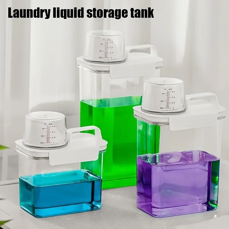 Airtight Laundry Detergent Powder Storage Container With Measuring Cup m
