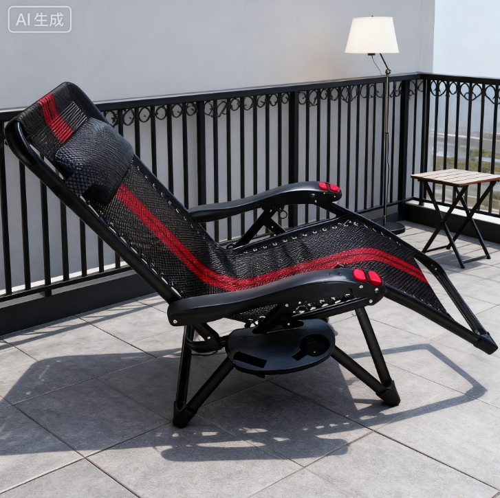 Black Durable Folding Chair Side Table Attachment, Plastic Beverage And Snack Storage Tray, No Electricity Needed Black Durable Folding Chair Side Table Attachment, Plastic Beverage And Snack Storage Tray, No Electricity Needed