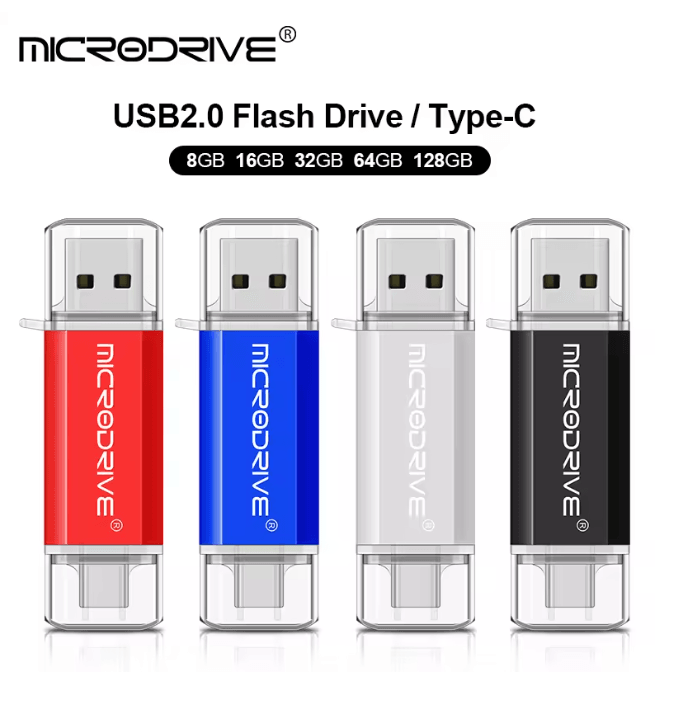 DualConnect Type C Flash Drive red 128 Gb
