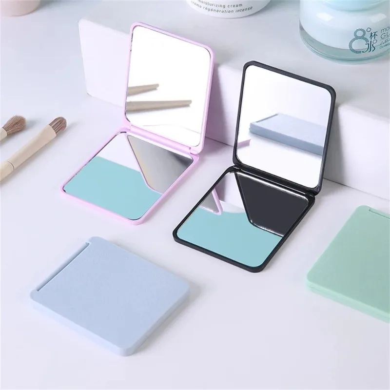 Foldable Double Sided Makeup Mirror green