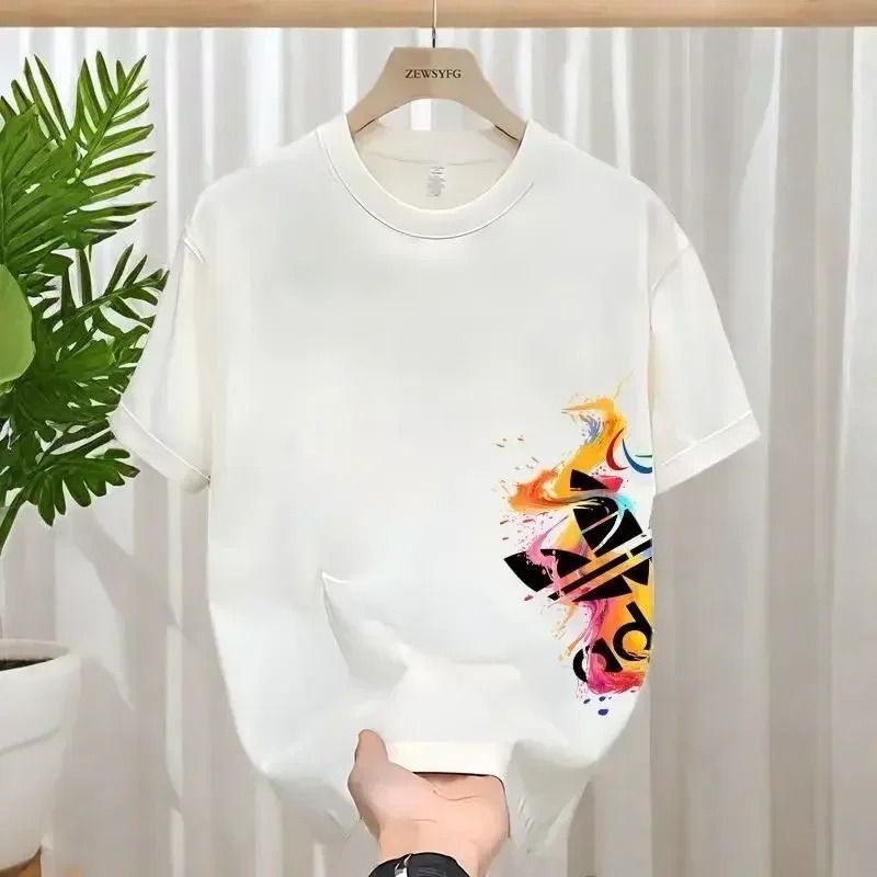 Casual Printed Cotton T Shirt For Men And Women white s