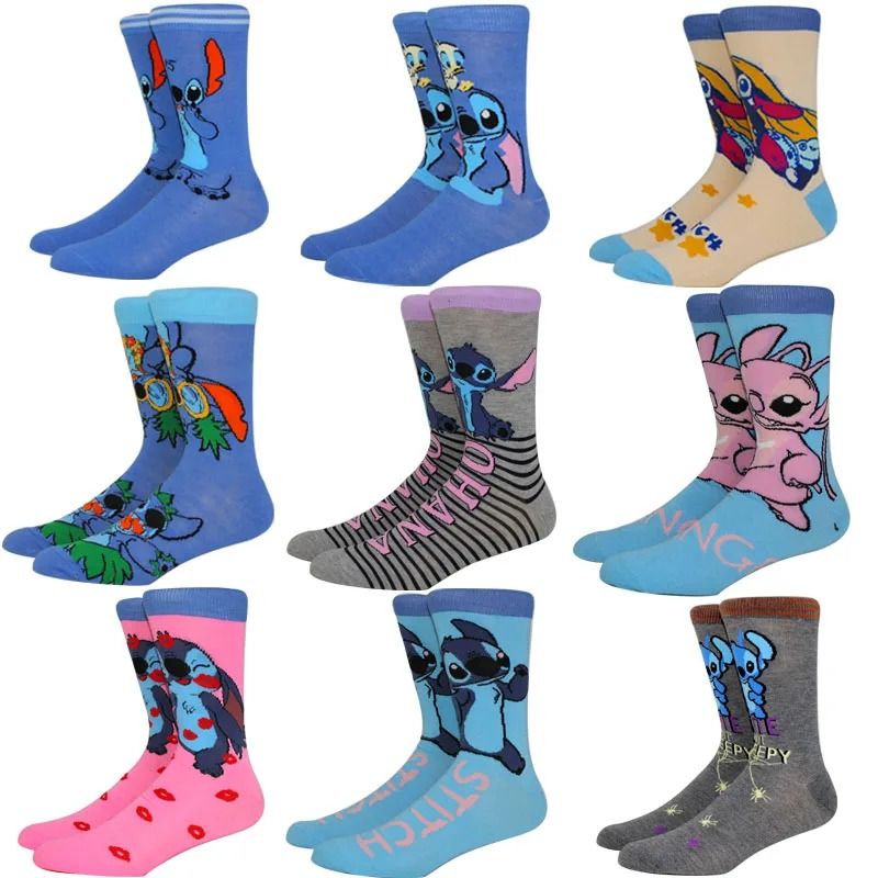 Anime Cartoon Knee High Socks Unisex Fit pink B