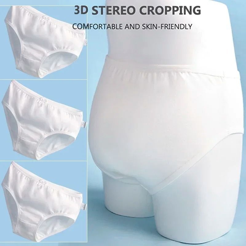 Kids Cotton White Brief Panty Set For Girls Soft Breathable Everyday Underwear 160 18 Pcs