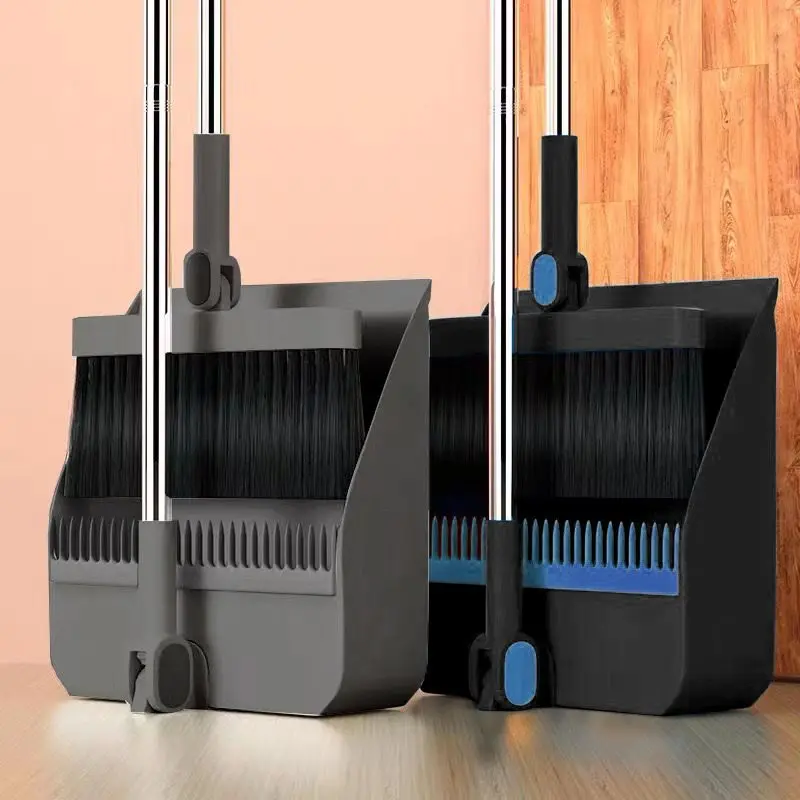 Individual Sweep Broom Household Broom Set Brush Head Sweeping Dustpan Foldable Garbage Shovel rotating Black